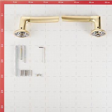 Ручка дверная Corsa Deco Maple круглая розетка золото