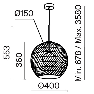 Подвесной светильник Maytoni MOD204PL-01B