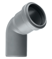 Отвод Ostendorf HTB d50 мм 67° пластиковый для внутренней канализации (112130)