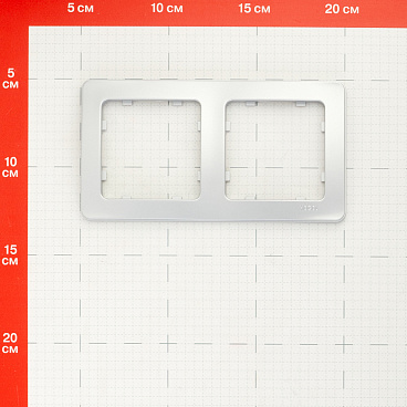 Рамка Hegel Master двухместная серебро (Р402-06)