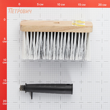 Кисть макловица искусственная щетина пластиковая ручка 170х70 мм для обойного клея и грунтов на водной основе