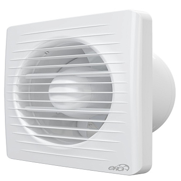 Вентилятор осевой Era 5C ET с обратным клапаном с таймером с антимоскитной сеткой 175х175 мм d125 мм белый