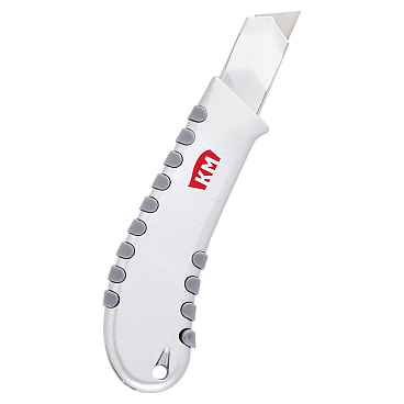 Нож строительный КМ 18 мм с ломающимся лезвием металлический корпус