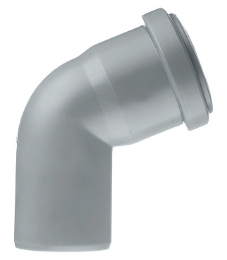 Отвод Ostendorf HTB d50 мм 67° пластиковый для внутренней канализации (112130)
