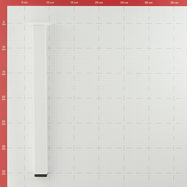 Ножка мебельная стальная 25х25х300 мм белая (1 шт.)