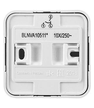 Выключатель Systeme Electric Blanca двухклавишный накладной белый с подсветкой (BLNVA105111)