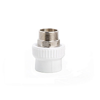 Муфта полипропиленовая Lammin комбинированная 50 мм х 1 1/2 НР(ш) под ключ (Lm31042050040)