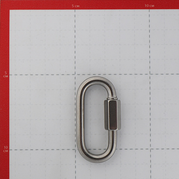 Карабин винтовой с фиксатором d6 мм нержавеющая сталь