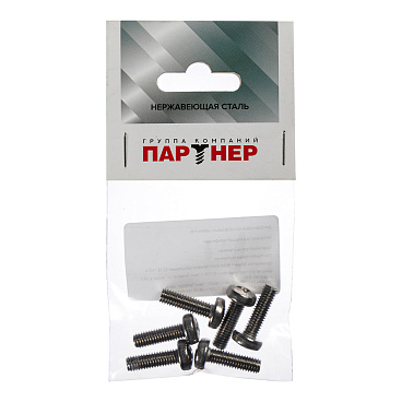 Винт нержавеющая сталь M6x20 мм DIN 7985 полукруглая головка (6 шт.)