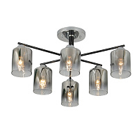 Люстра потолочная Schaffner Risorse E27 240 Вт 20 кв.м (3520-6 CR-BK)