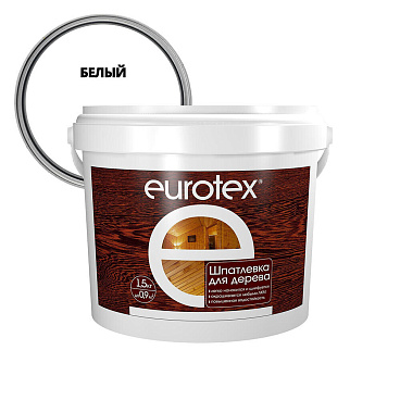 Шпатлевка по дереву Eurotex белая 1,5 кг