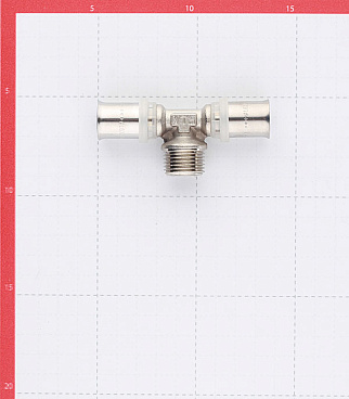 Тройник VALTEC (VTm.233.N.160416) 16(пресс) х 1/2 НР(ш) х 16(пресс)