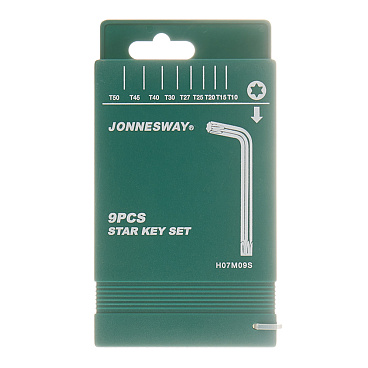 Набор шестигранных ключей Jonnesway Torx 10-50 мм (H07M09S) (9 шт.)