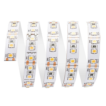 Лента светодиодная SMD 2835 Apeyron (000051) 3000К 72 Вт 12 В IP20 5 м