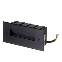 Подсветка для лестниц встраиваемая светодиодная черная 5 Вт 4000К IP65 Feron (41160)