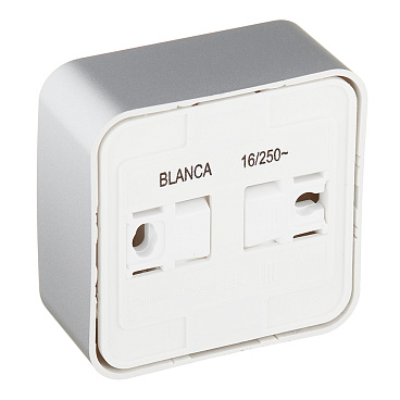 Розетка Systeme Electric Blanca накладная алюминий компакт (BLNRA110113)