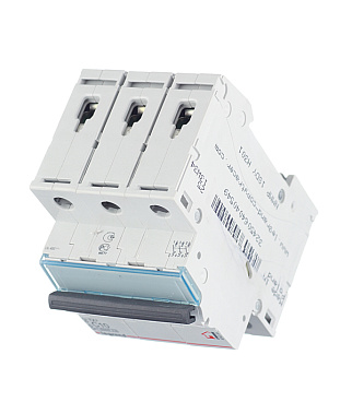 Автоматический выключатель модульный Legrand TX3 3P 10А тип C 6 кА 400 В (404054)