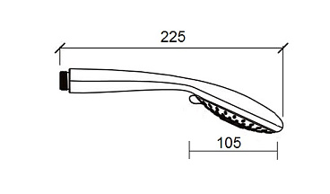 Лейка для душа Union d105 мм 5 режимов без шланга пластик хром (MW018)
