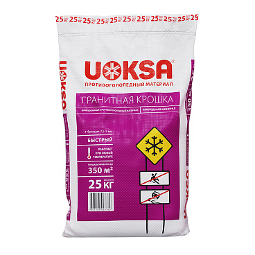 Реагент противогололедный Uoksa -50 °С 25 кг гранитная крошка