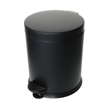 Ведро для мусора Fixsen Hotel FX-34024B с крышкой 5 л металл черное с педалью