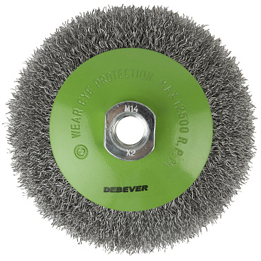 Корщетка для УШМ и УПМ Debever мягкая радиальная d125 мм М14 сталь