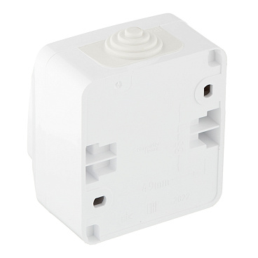 Выключатель Systeme Electric Этюд одноклавишный накладной белый с подсветкой (BA10-045B)