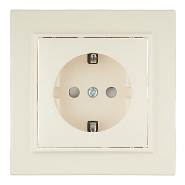 Розетка EKF Минск встраиваемая бежевая со шторками (ERR16-028-200)