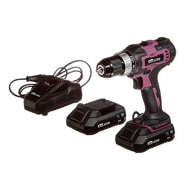 Дрель-шуруповерт аккумуляторная КМ АТОМ 18 В 2 Ач Li-Ion 2 АКБ и ЗУ (CD-181/2 KIT)