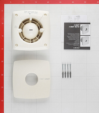 Вентилятор осевой Cata X-Mart 10 150х150 мм d100 мм слоновая кость
