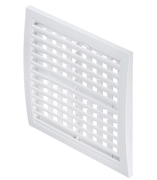 Решетка вентиляционная пластиковая приточно-вытяжная Era РРП 250х250 мм регулируемая белая