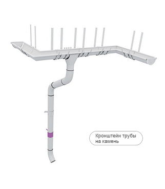 Кронштейн хомут труб Grand Line металлический на кирпичную стену d90 мм графитовый серый RAL 7024 с крепежом