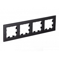 Рамка Systeme Electric AtlasDesign Nature четырехместная металл оникс (ATN312304)