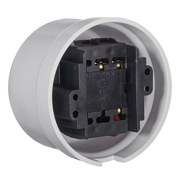 Выключатель Bironi Лизетта одноклавишный накладной белый ретро (B1-201-21)