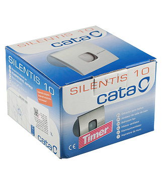 Вентилятор осевой Cata Silentis 10Т с таймером 140х140 мм d100 мм слоновая кость