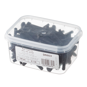 Болт оцинкованный M6x40 мм DIN 933 10,9 (100 шт.)