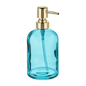 Дозатор для мыла Moroshka Bright Colors настольный стекло бирюзовый (917-308-02)