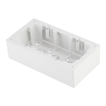 Коробка монтажная Simon 24 Harmonie двухместная накладная белая (2400752-030)