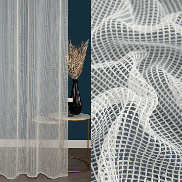 Тюль сетчатая ткань белый 300х280 см Amore Mio (38176)