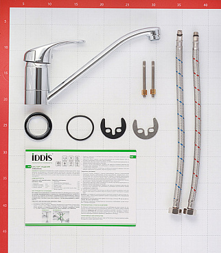 Смеситель для кухни Iddis Alborg хром однорычажный (K56001C)