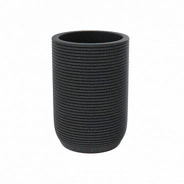 Стакан для ванной Fora Twister Black настольный полирезин черный (FOR-TWR044BL)