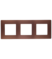 Рамка Legrand Etika трехместная какао (672573)