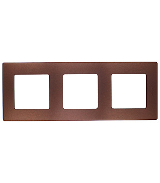 Рамка Legrand Etika трехместная какао (672573)