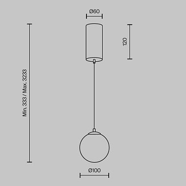 Подвесной светильник Maytoni MOD464PL-L5BSK