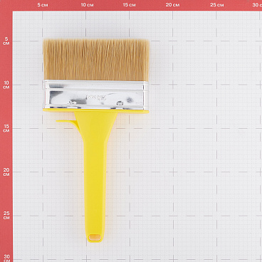 Кисть плоская искусственная щетина пластиковая ручка Wenzo Pro 120х25 мм для эмалей и лаков на водной основе