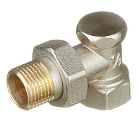 Клапан запорный угловой 1/2 НР(ш) х 1/2 ВР(г) для радиатора (CARAVL12/24020111/98999)