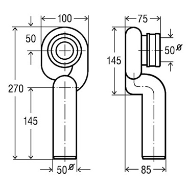 Сифон для писсуара Santek Гала вертикальный (1.WH10.8.699)