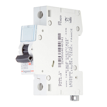 Автоматический выключатель модульный Legrand TX3 1P 63А тип C 6 кА 230 В (404034)