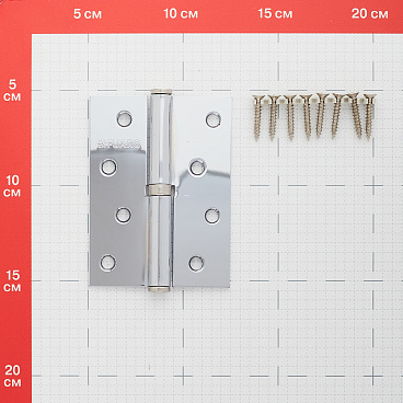 Петля Fuaro карточная правая разъемная 100х75 мм хром