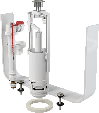 Выпускной комплект со стоп кнопкой, впускной механизм  А18  1/2, арт.SA2000SK 1/2" CHROM