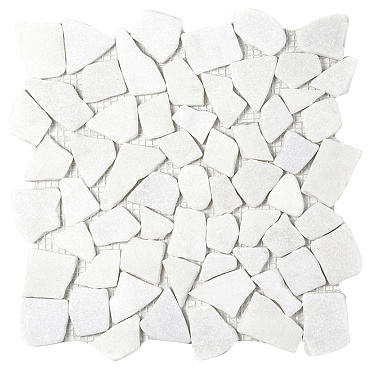 Мозаика Mir Mosaic Natural Paladium белая из натурального камня 305х305х7 мм матовая